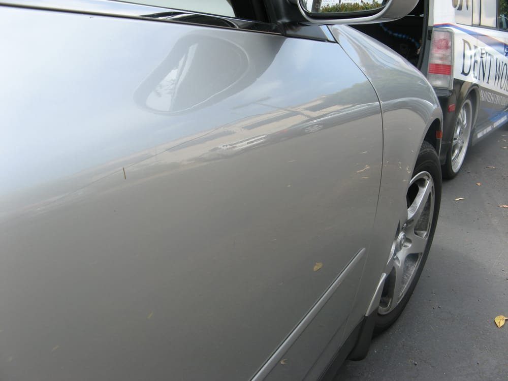 Panel after paintless dent repair