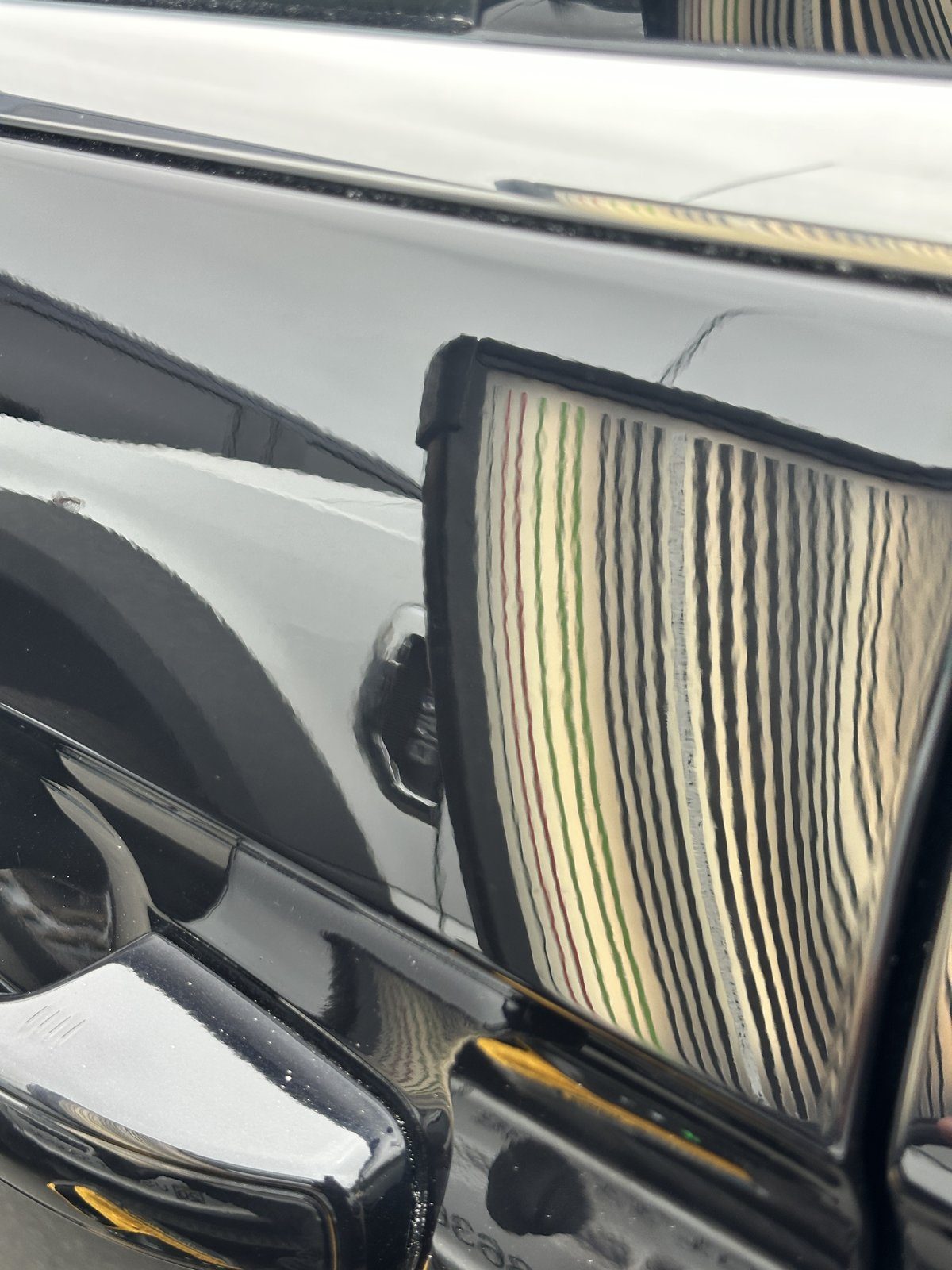 Panel after paintless dent repair